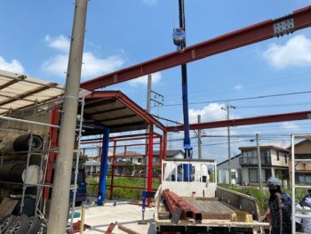 あま市　鉄骨建方工事