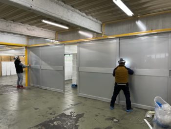 あま市　大型ハンガー戸設置工事
